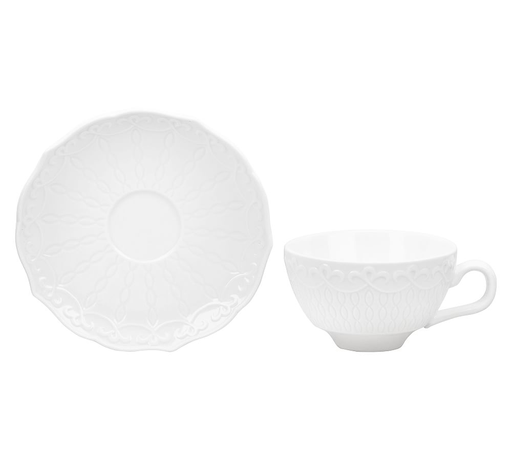 Pottery Barn Bistro Porcelain Stackable Dinnerware Set