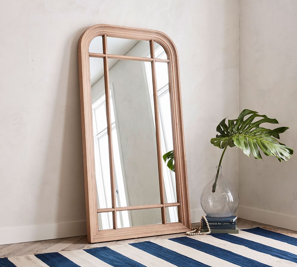 Parkmore Reclaimed Wood Grand Floor Mirror | Pottery Barn