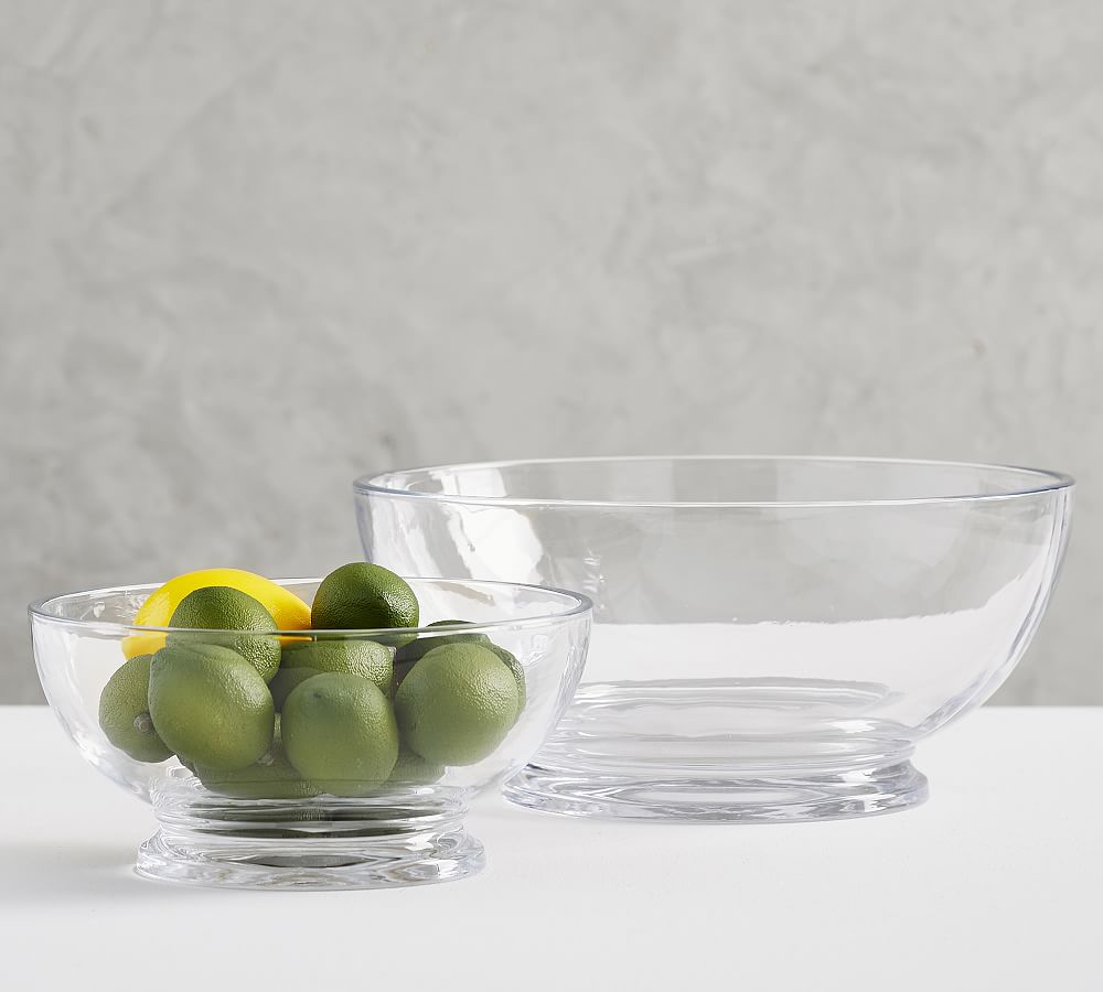 Grace Pressed Glass Serving Bowls Pottery Barn