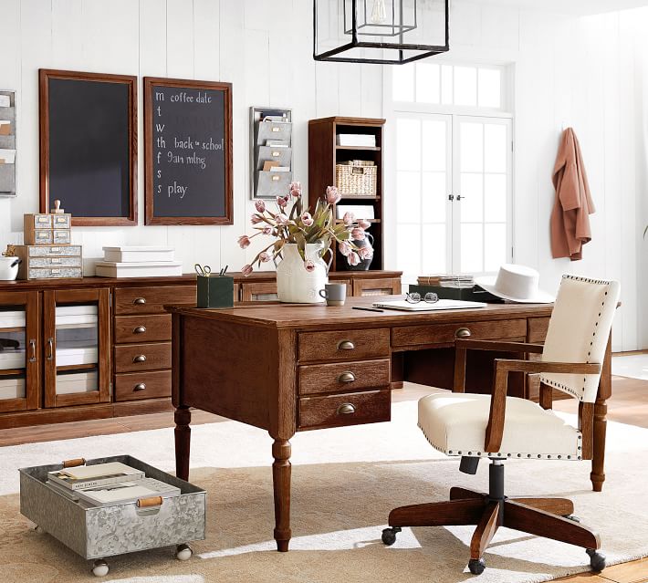 Pottery Barn Printer's Writing Desk - AptDeco