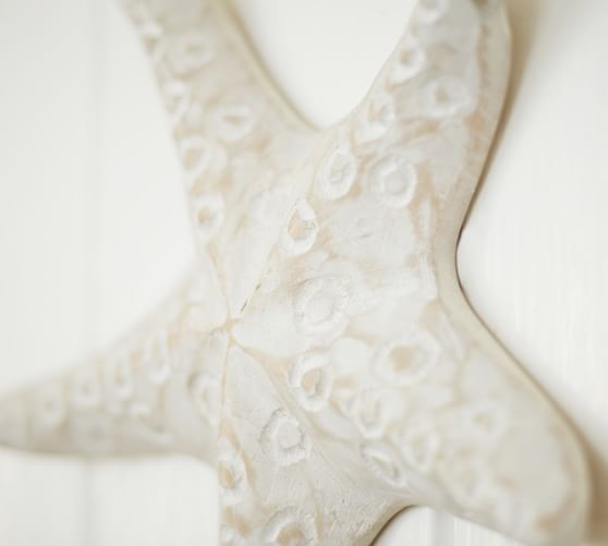 Whitewashed Starfish Pillow