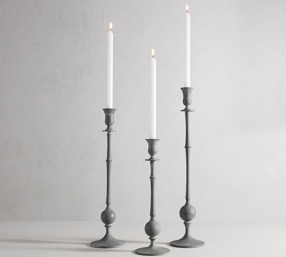 Chandler Zinc Taper Candlesticks Candle Holder Pottery Barn