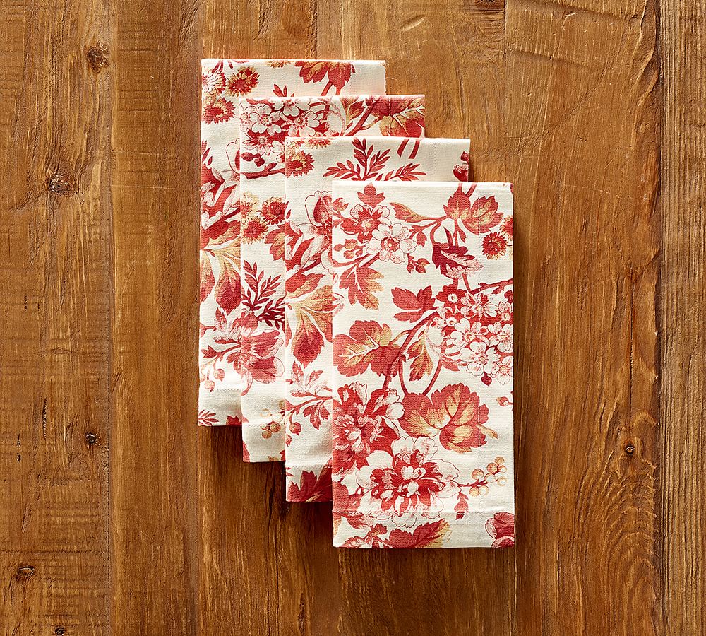 Floral Print Napkin, Set of 4 Pottery Barn