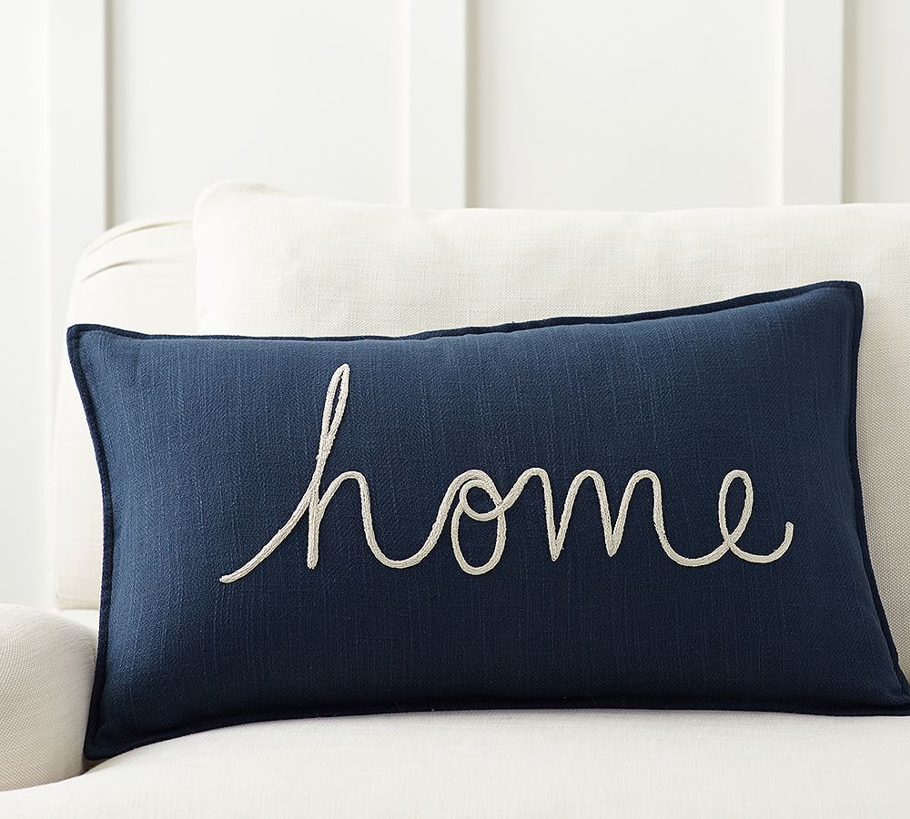 Home Sentiment Lumbar Decorative Pillow Cover Pottery Barn
