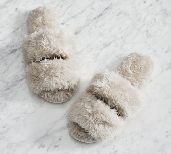 Faux Shearling Slippers Pottery Barn