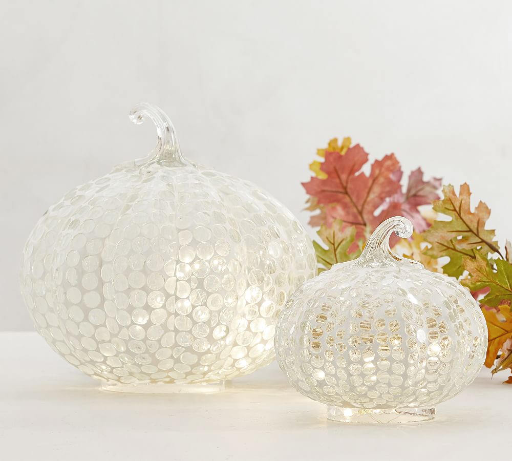 Mosaic Glass Pumpkin Cloche Pottery Barn