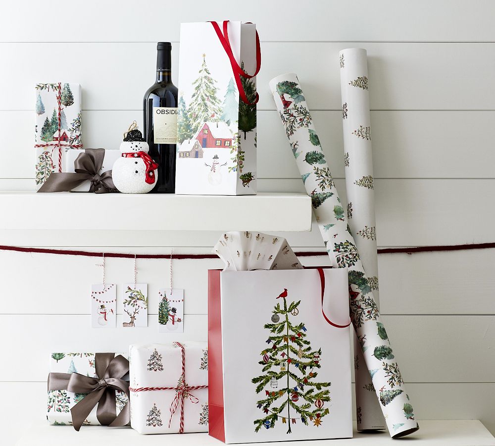 19-Piece Holiday Gift Wrapping Set - Christmas in the Country