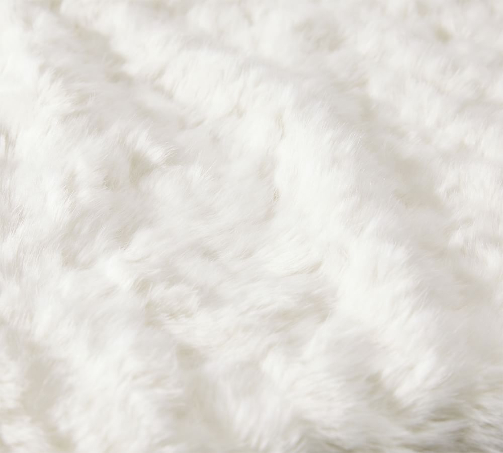Faux Fur Alpaca Wavy Throw Blanket Pottery Barn