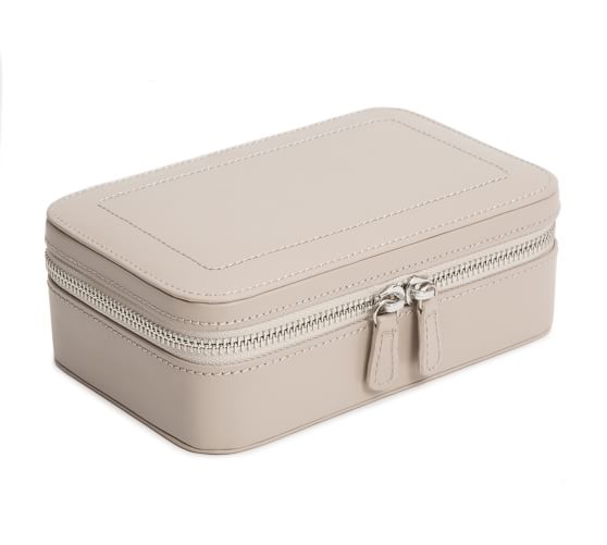 Sophia Square Zip Leather Jewelry Case | Jewelry Organizer | Pottery Barn