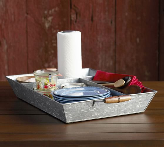 Picture Idea: Galvanized Metal Large Catchall Kitchen Accessories