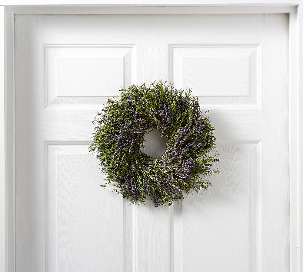 Fresh Rosemary & Lavender Wreath Pottery Barn