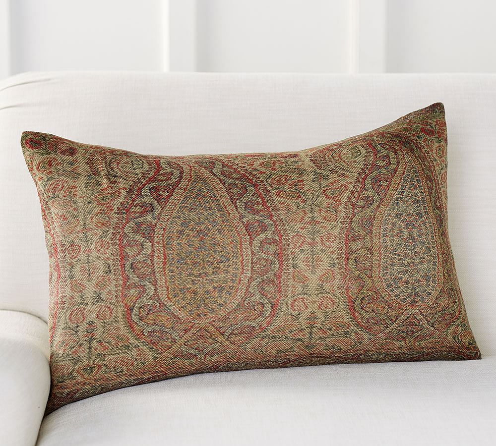 Charlene Paisley Lumbar Decorative Pillow Cover Pottery Barn