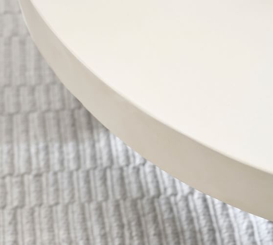 Pomona Concrete & Acacia Round Outdoor Coffee Table Pottery Barn