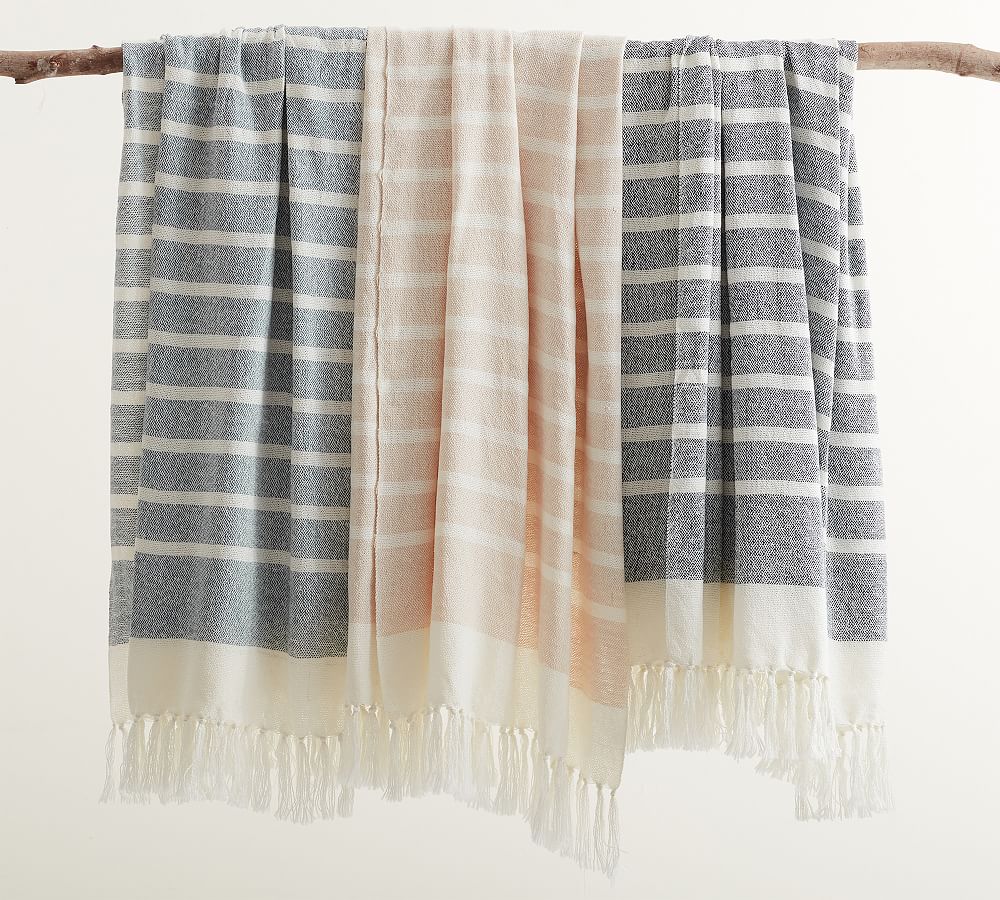 Everywhere Striped Indoor/Outdoor Throw Blanket Pottery Barn