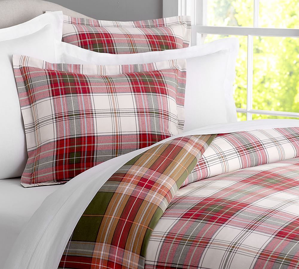 Cambridge Reversible Patterned Duvet Cover & Sham Pottery Barn