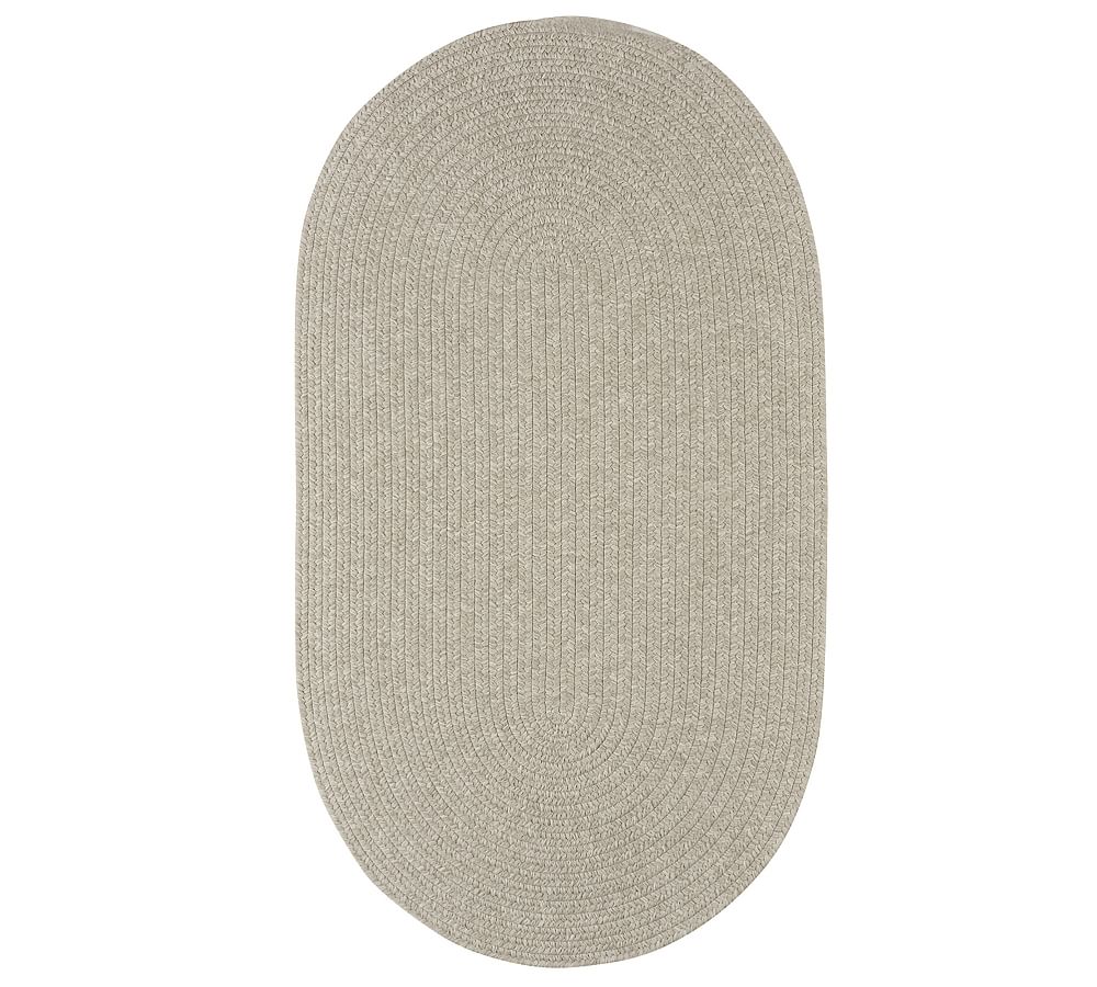 Emerson Oval Synthetic Outdoor Braided Rug Pottery Barn