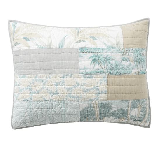 Island Patchwork Handcrafted Cotton Quilted Sham Pottery Barn