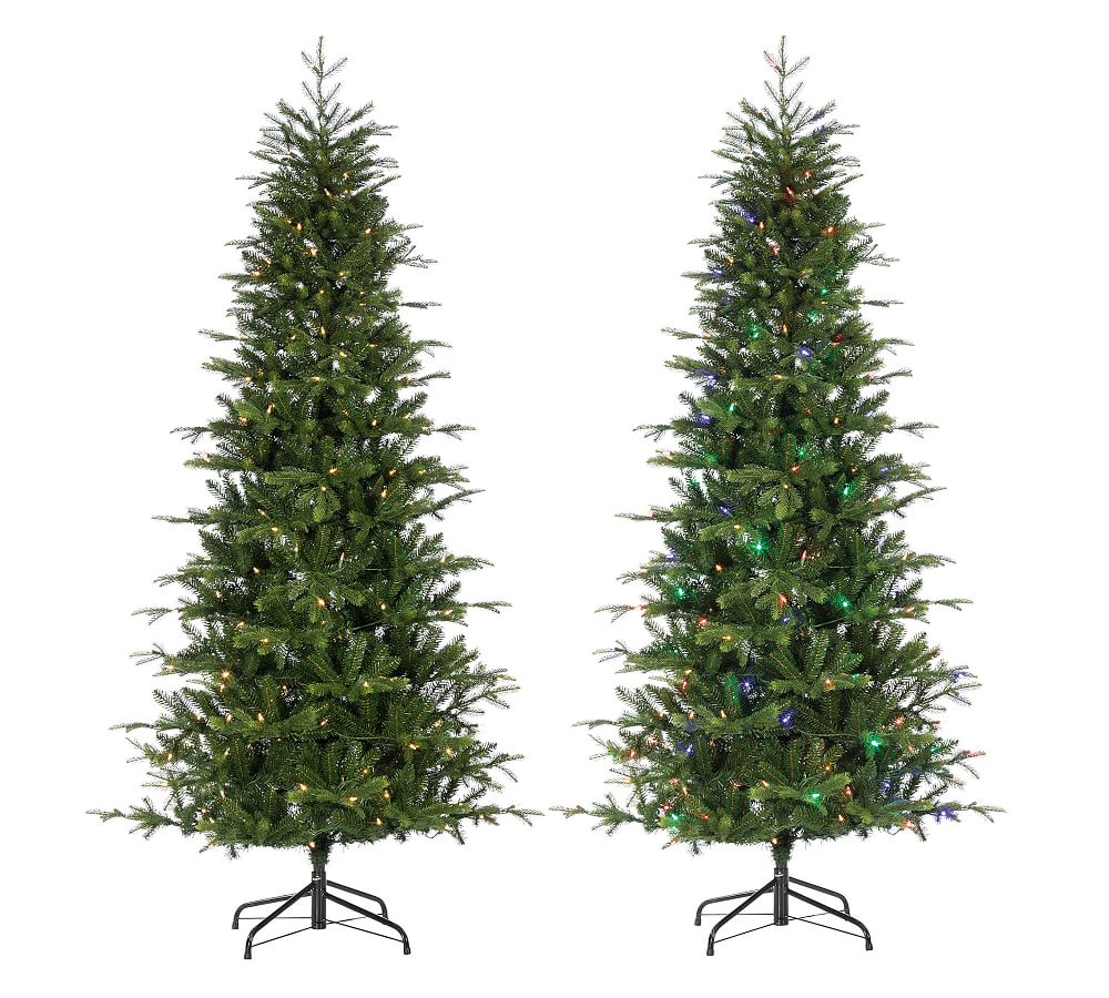 PreLit LED Feathered Pine Artificial Christmas Tree Pottery Barn