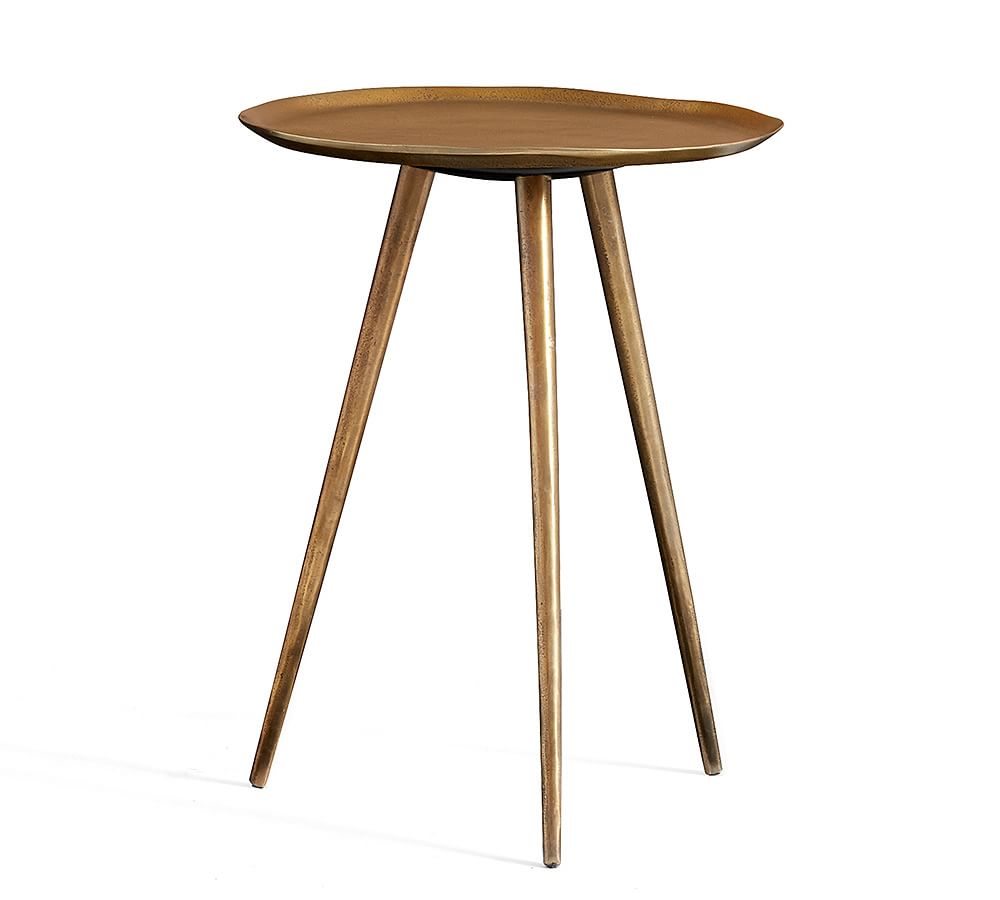 Euclid Round Metal End Table | Pottery Barn