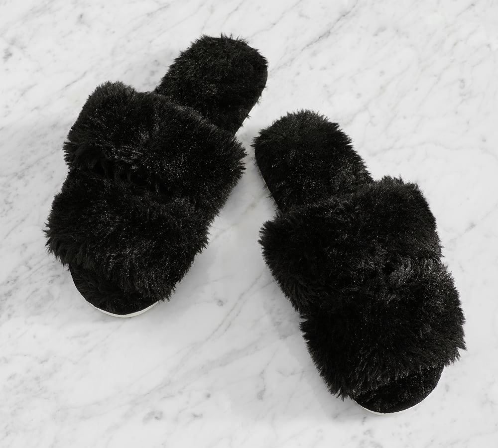 Faux Shearling Slippers Pottery Barn