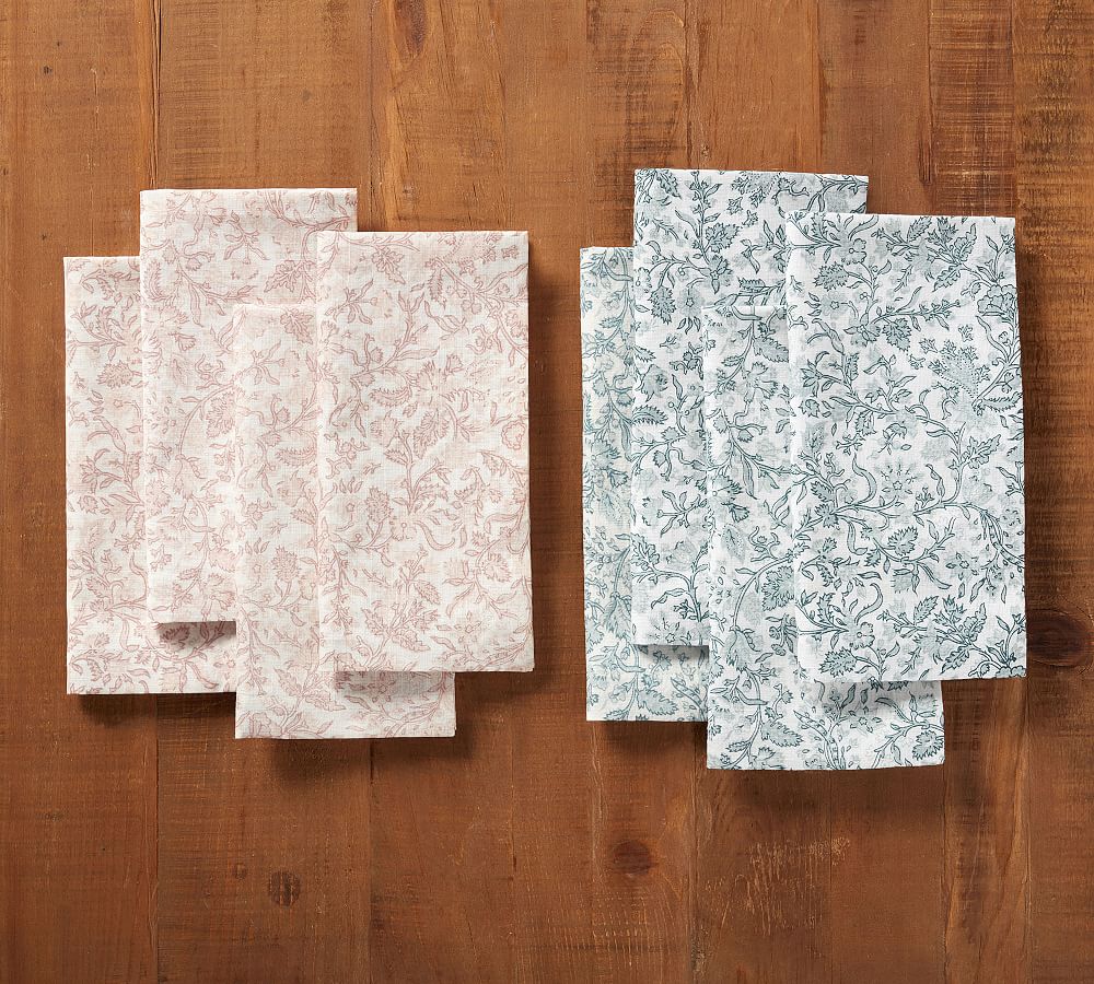 Lexi Floral Print Cloth Napkins Pottery Barn