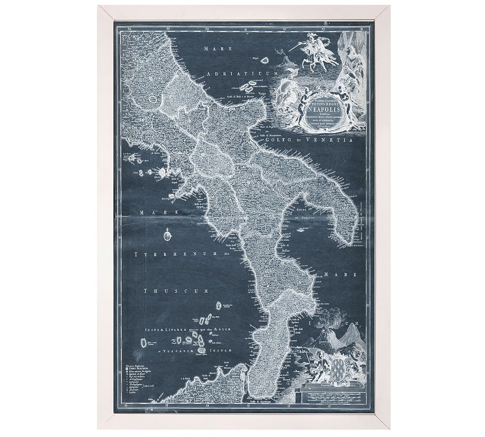 Blueprint Maps Framed Prints Pottery Barn