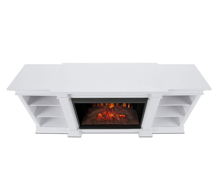 Real Flame® Eliot Grand Electric Fireplace Media Cabinet | Pottery Barn