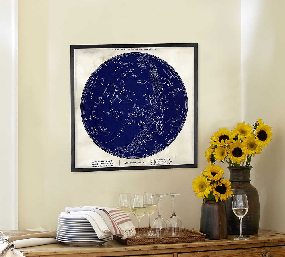 pottery barn blue art