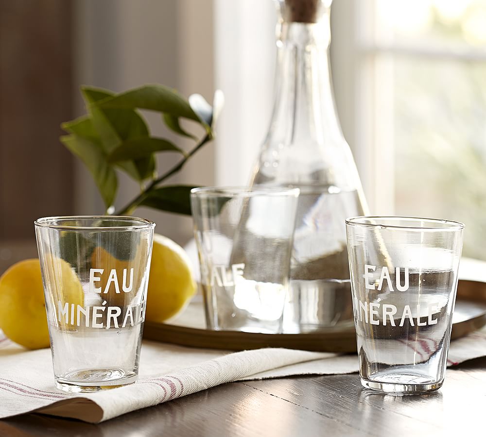 Eau Minerale Water Glasses Set of 8