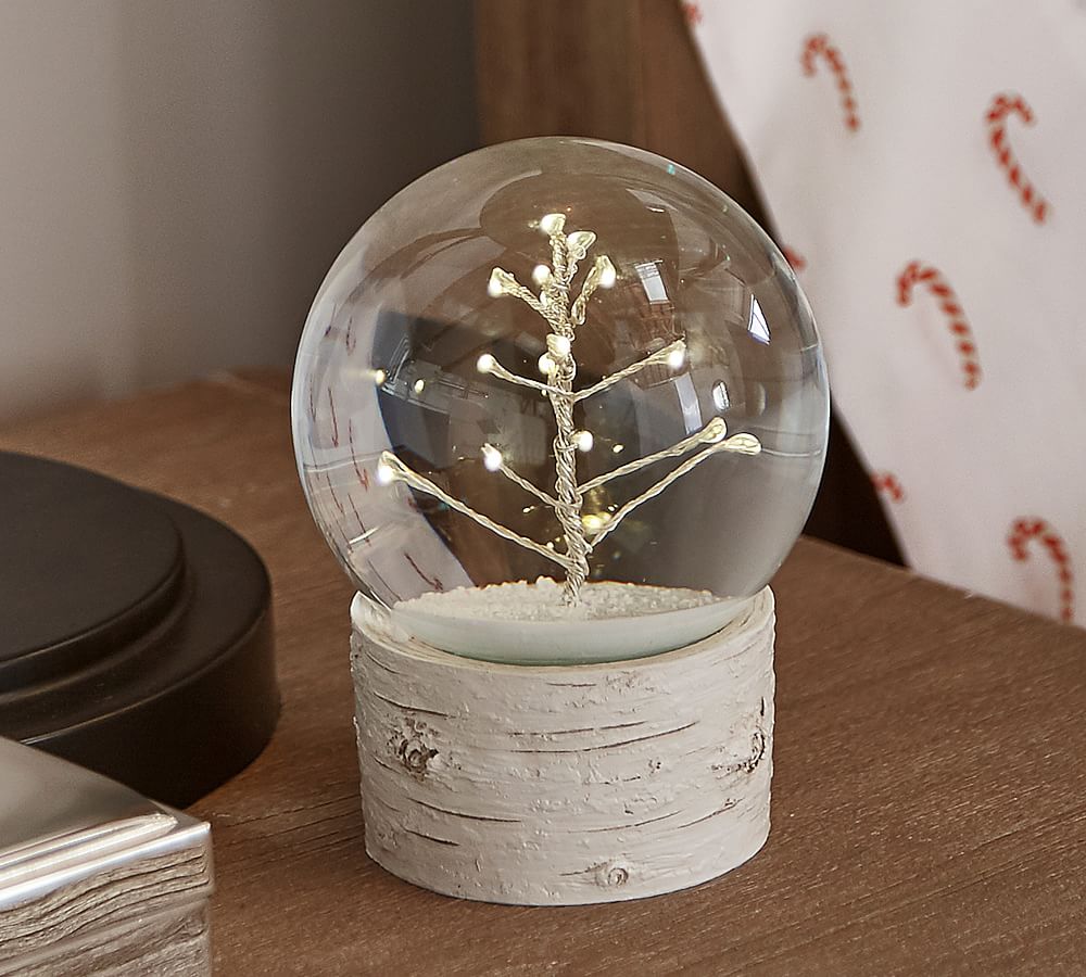 Light Up Trees Snow Globes Pottery Barn