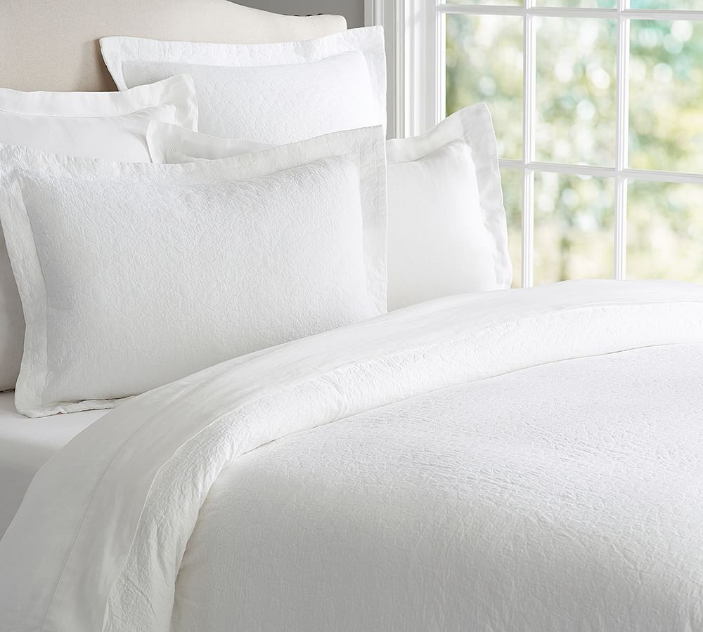 Pebble Matelasse Patterned Duvet Cover & Sham | Pottery Barn