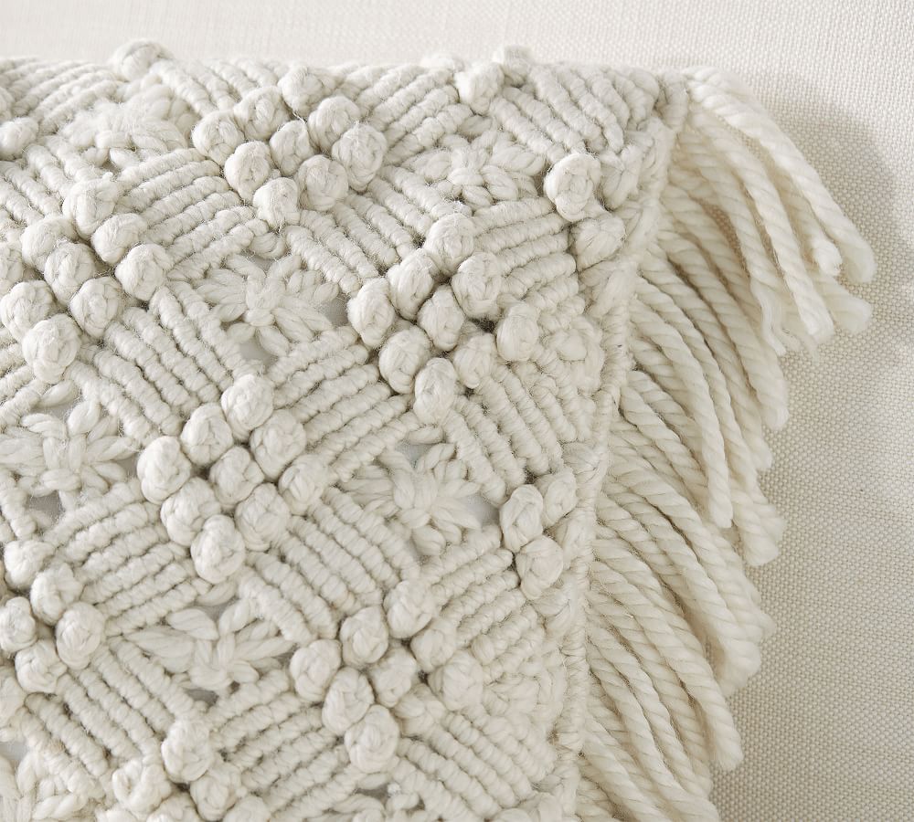 Sydnney Macrame Lumbar Decorative Pillow Cover Pottery Barn