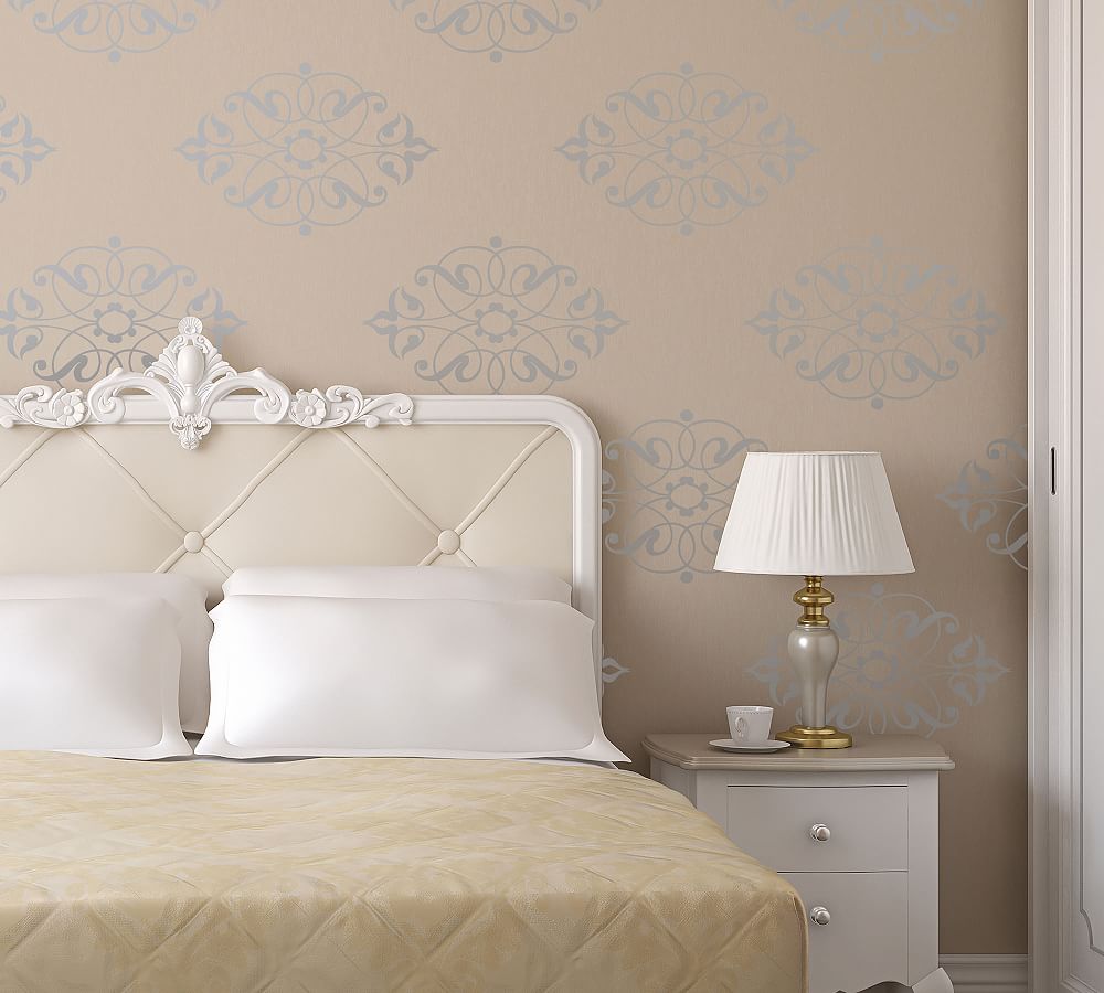 Damask Pattern Removable Wall Decal Pottery Barn