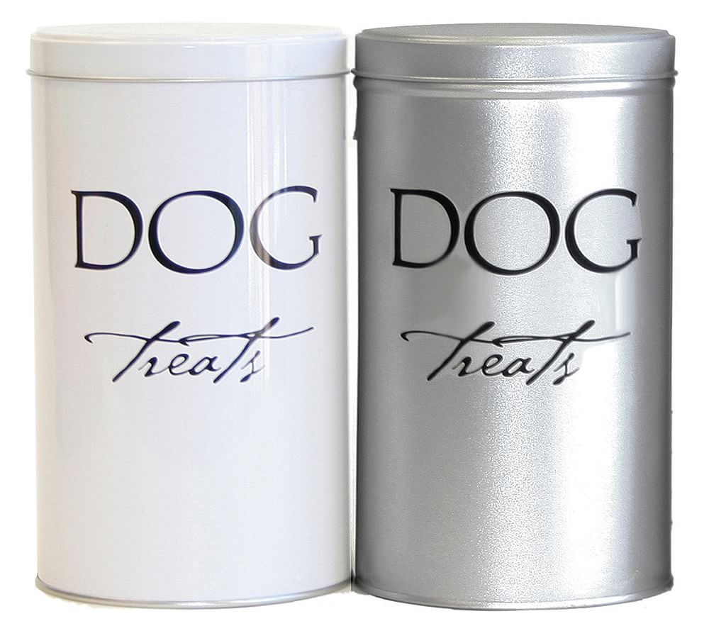 Harry Barker Dog Food Storage Silver Container- Designer Dog Boutique