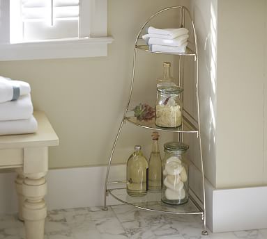 Linden Handcrafted Marble Triple Tier Shelf