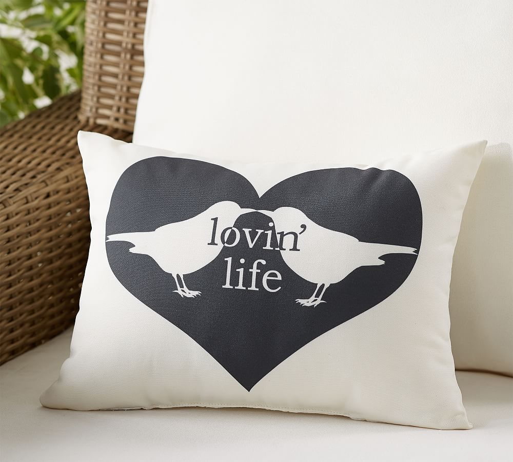 Outdoor Lovin Life Birds Throw Pillow Pottery Barn