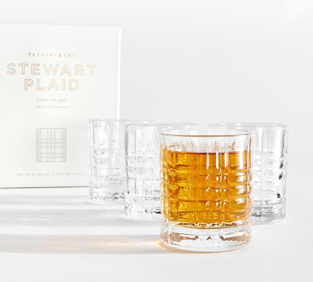Stewart Plaid Shot Glasses - Set of 4