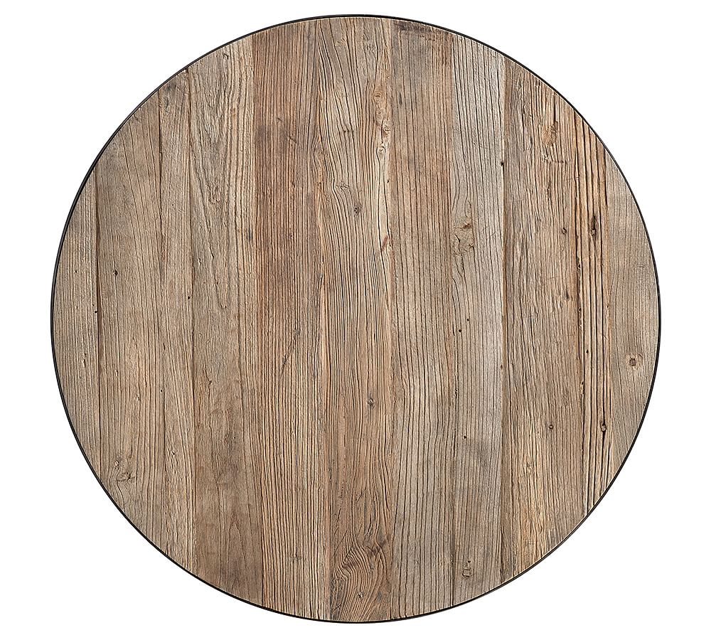 Bartlett Round Reclaimed Wood End Table Pottery Barn