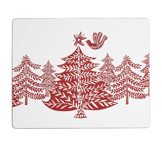 Alpine Tree Cork Placemats Set of 4 Pottery Barn