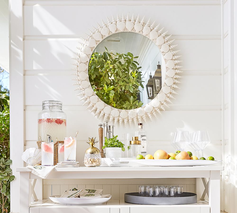 Lilly Pulitzer Round Shell Wall Mirror Pottery Barn