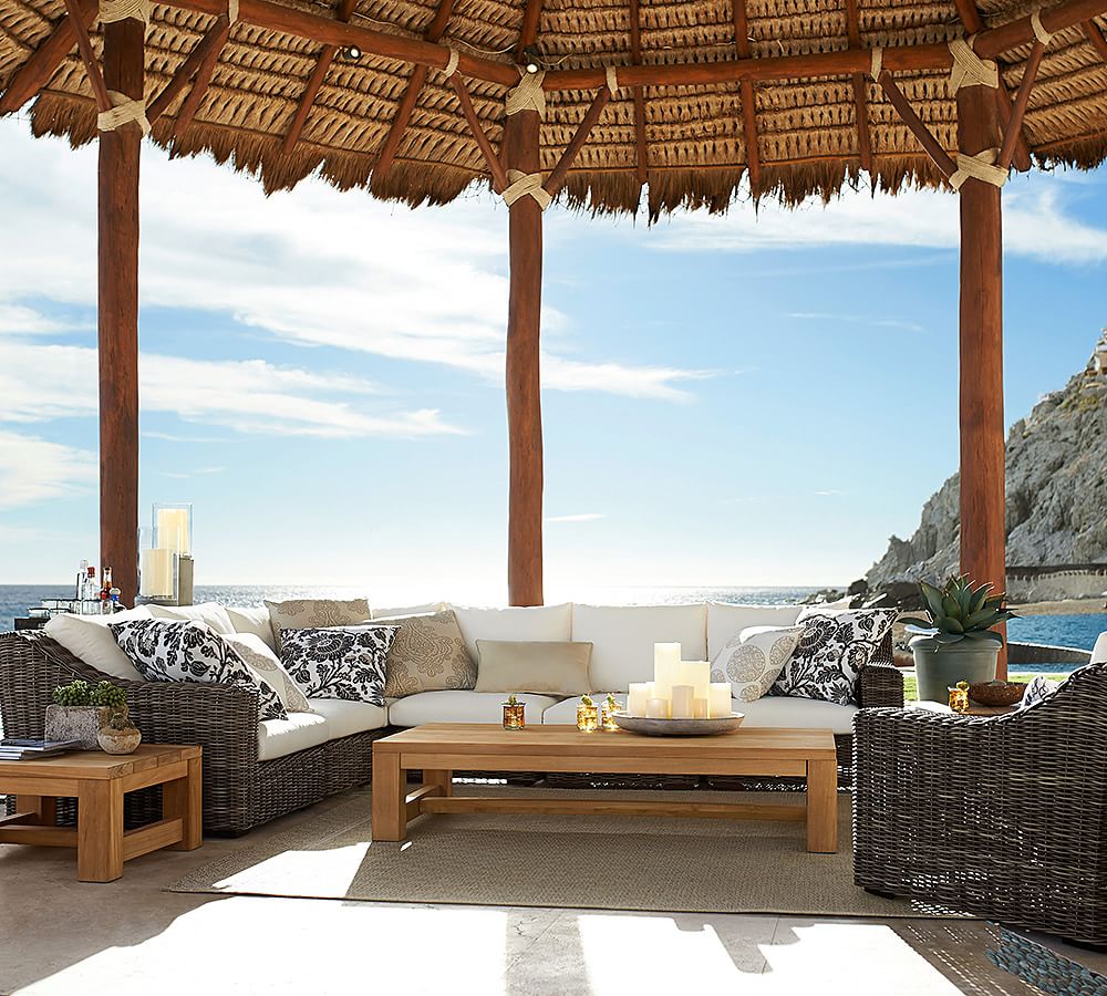 Monterey AllWeather Wicker Outdoor Sectional Pottery Barn