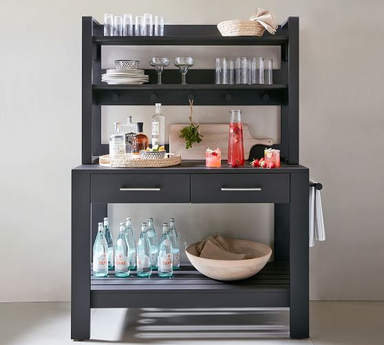 Malibu Metal Outdoor Kitchen Island Pottery Barn