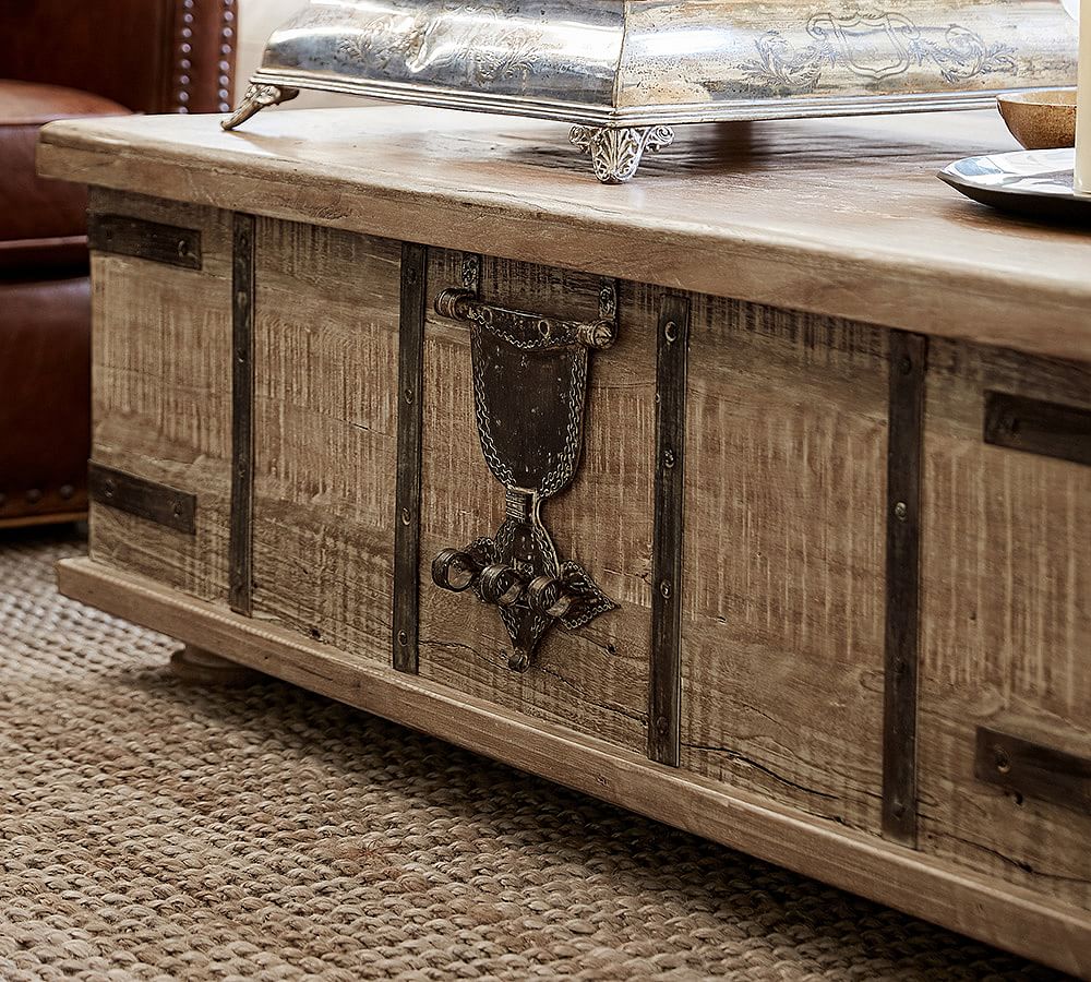 Kaplan Rectangular Reclaimed Wood Lift-Top Coffee Table | Pottery Barn