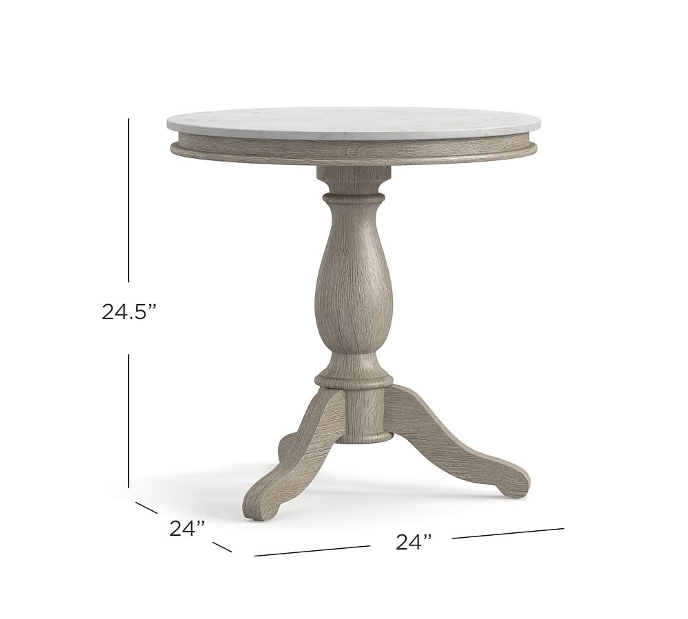 Alexandra Round Marble End Table