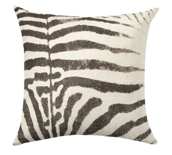Zebra Print Outdoor Throw Pillow Pottery Barn