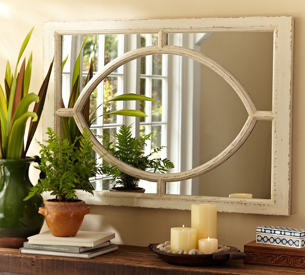 White Observatory Mirror | Pottery Barn