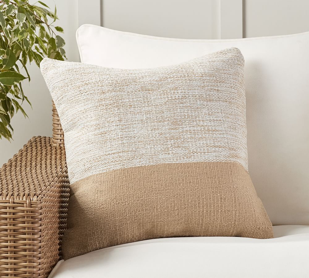 Dylan EcoFriendly Textured Outdoor Throw Pillow Pottery Barn