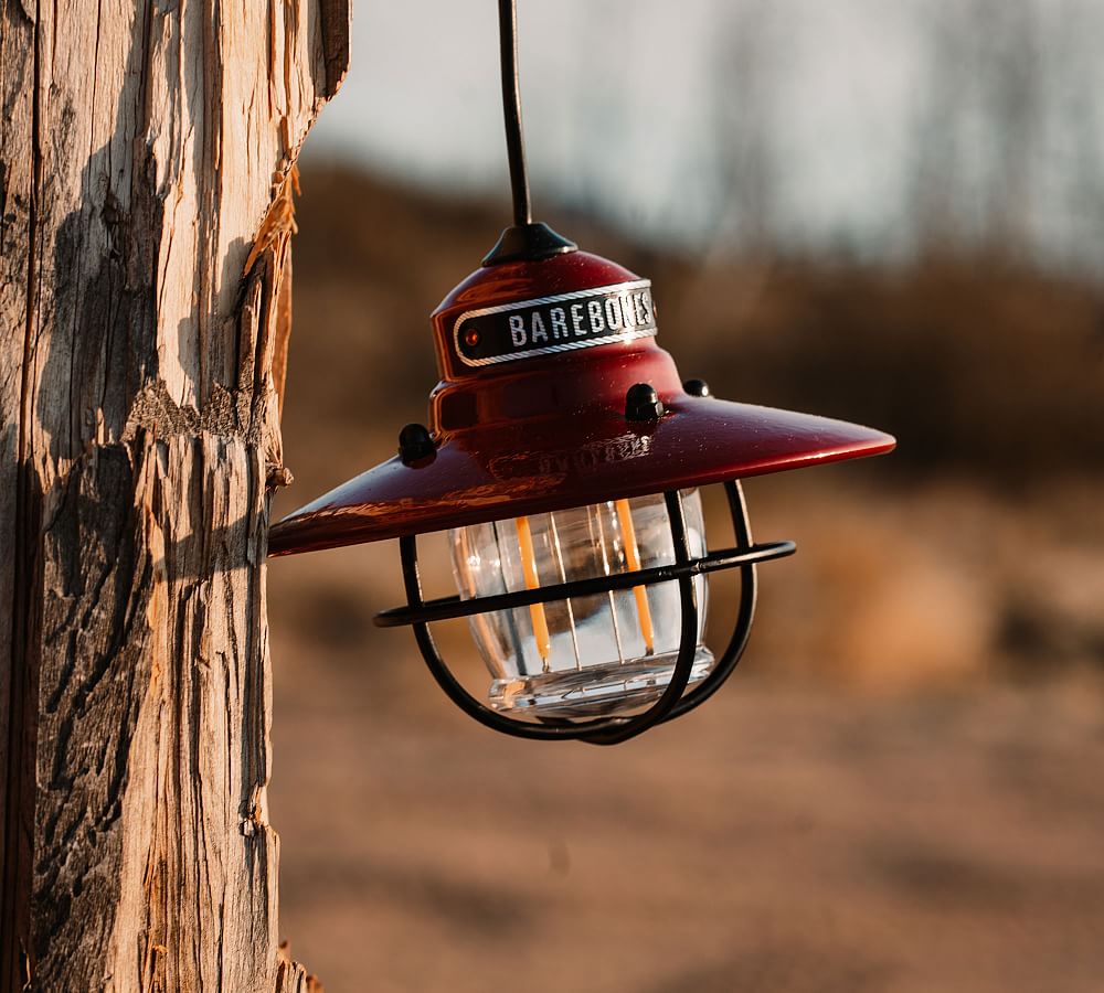 Marrakesh Lantern with String Lights, Red