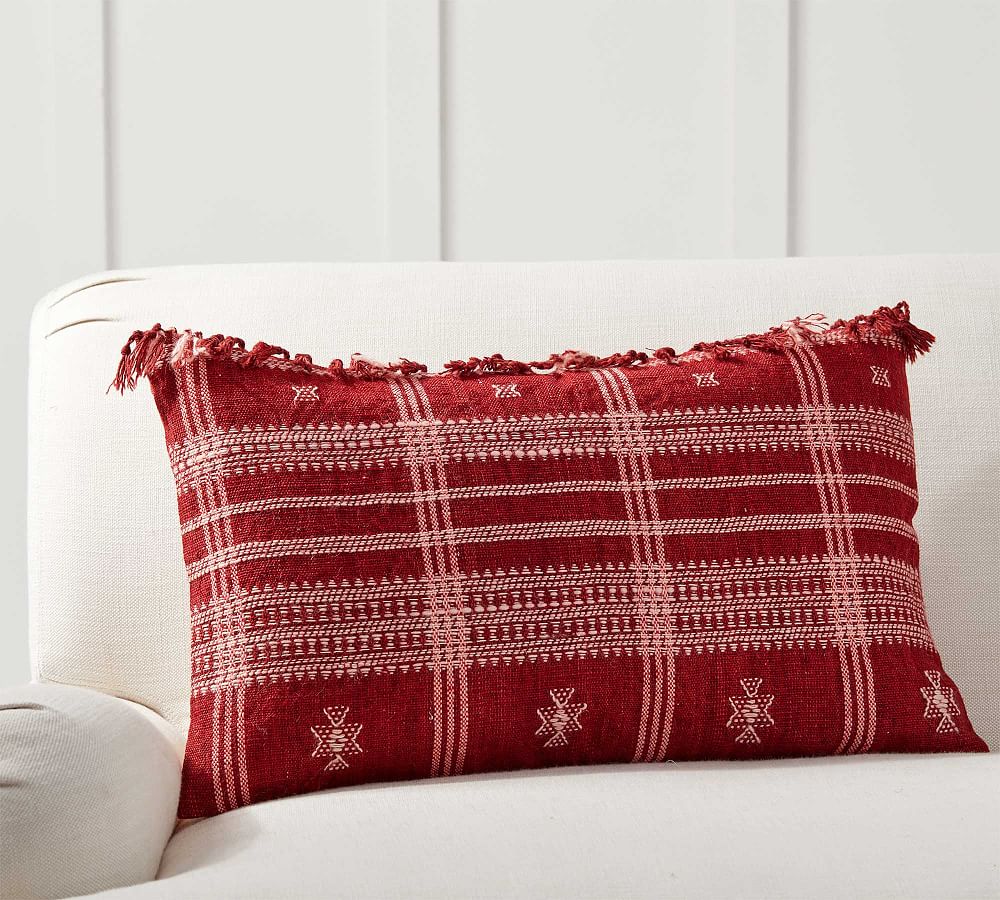 Killian HandKnotted Tassel Lumbar Pillow Cover Pottery Barn