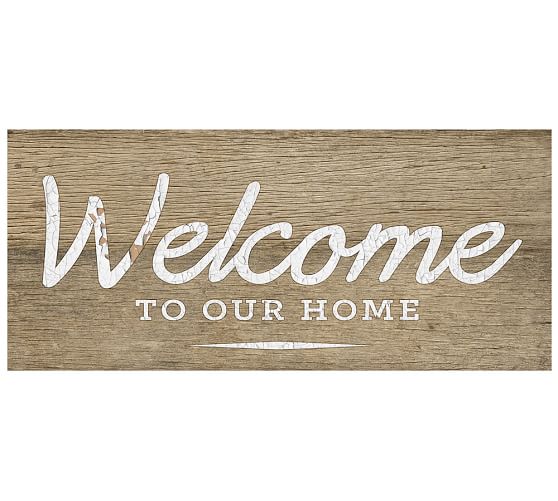 Welcome to Our Home Panel | Pottery Barn